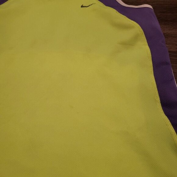 Nike Womens Dri Fit Running Racer Back Tank Top Safety Yellow, Size Medium - Picture 5 of 8